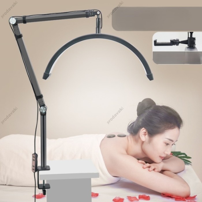 Безтіньова LED лампа CH HD-M3X 20W 39x13 41.5 cm у формі півмісяця 3000K-6000K Black