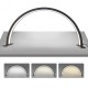 Безтіньова LED CH лампа у формі півмісяця для бьюті майстра 55х27cm 25W Black
