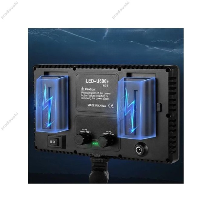 Лампа відеосвітло LED CH Pro 600 3200-6500K Black