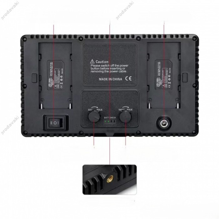 Лампа відеосвітло LED CH Pro 600 3200-6500K Black