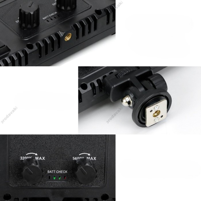 Лампа відеосвітло LED CH Pro 600 3200-6500K Black