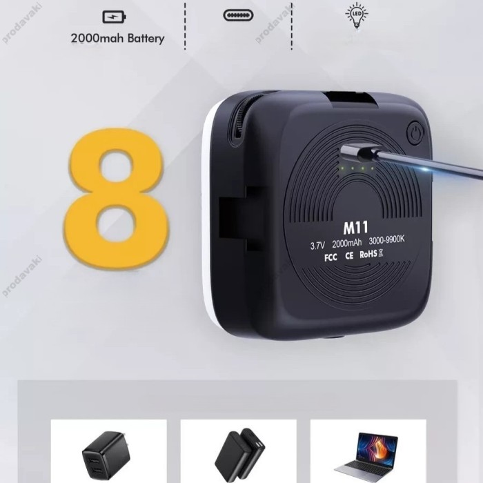 Накамерне відеосвітло CH M11 4,5W color 3000-9900K Battery 2000mAh