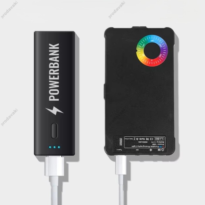 Накамерне відеосвітло LED CH LJ-S02 RGB 4000mAh 3000-6500K