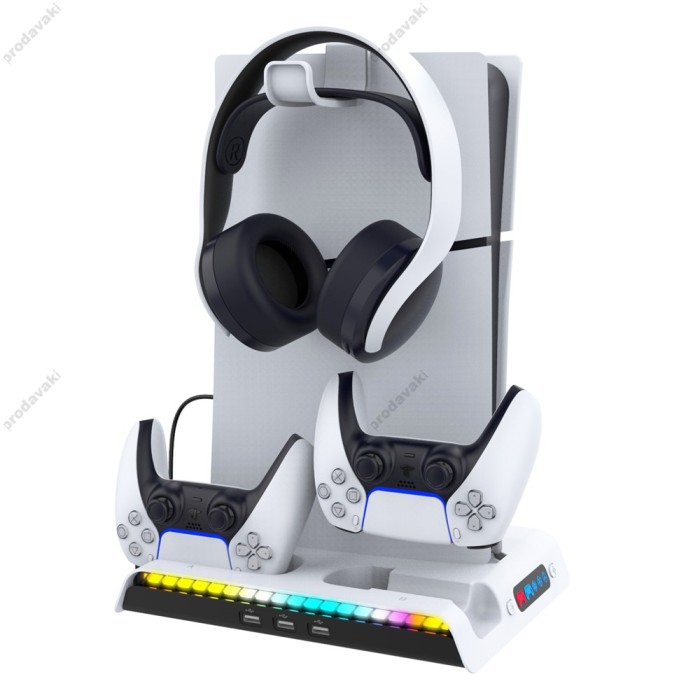 Док-станція Ipega PG-P5S006 Slim RGB Lights Multi functional charge stand for PS5