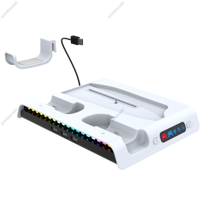 Док-станція Ipega PG-P5S006 Slim RGB Lights Multi functional charge stand for PS5