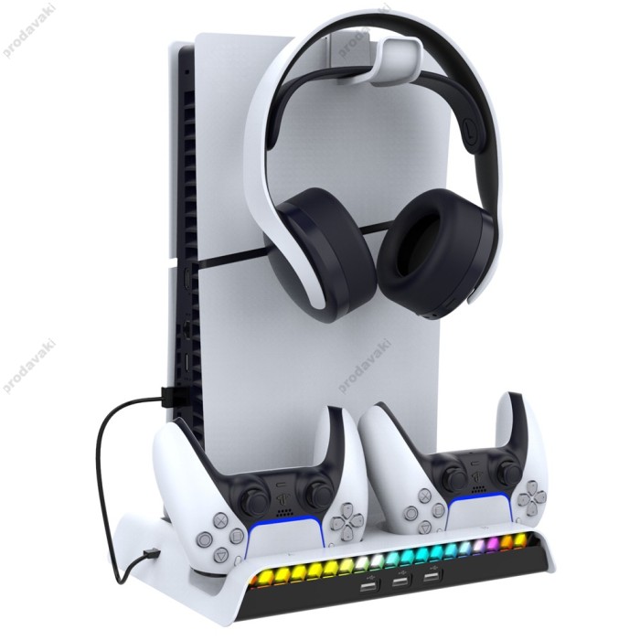Док-станція Ipega PG-P5S006 Slim RGB Lights Multi functional charge stand for PS5
