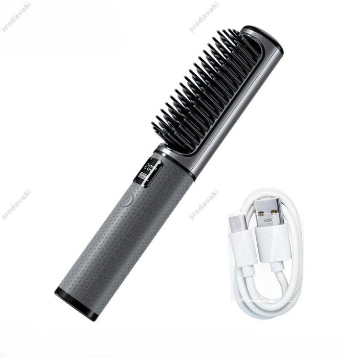 Електрична гребінець-випрямляч для волосся HOCO DAR34 Lucky portable straight-curling dual-purpose hair style Grey