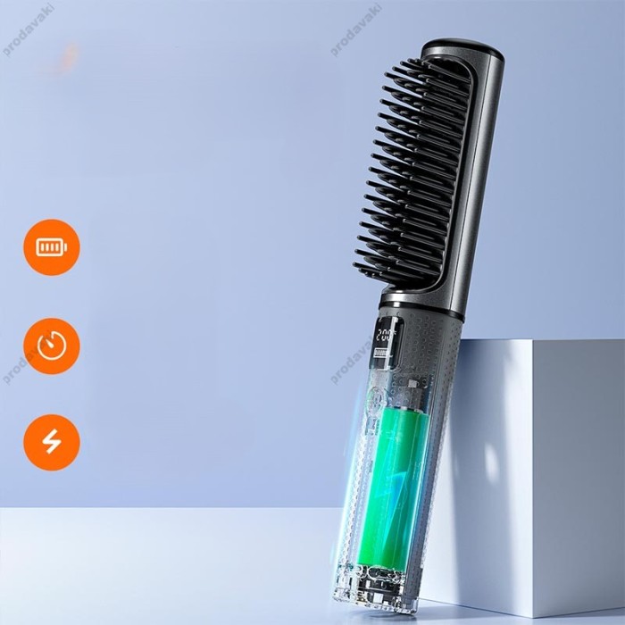 Електрична гребінець-випрямляч для волосся HOCO DAR34 Lucky portable straight-curling dual-purpose hair style Grey