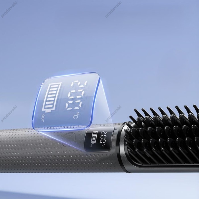 Електрична гребінець-випрямляч для волосся HOCO DAR34 Lucky portable straight-curling dual-purpose hair style Grey