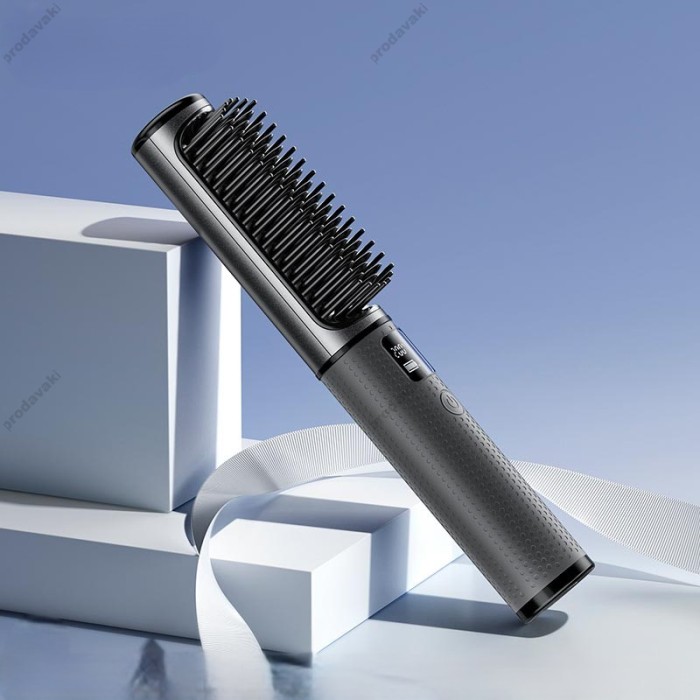 Електрична гребінець-випрямляч для волосся HOCO DAR34 Lucky portable straight-curling dual-purpose hair style Grey