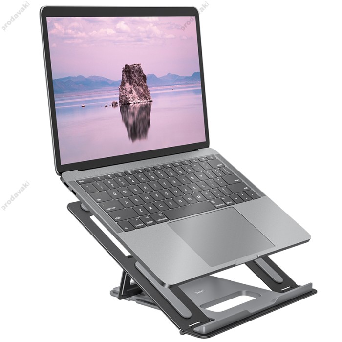 Підставка для ноутбука та MacBook Hoco PH37 Excellent aluminum alloy folding laptop stand Grey