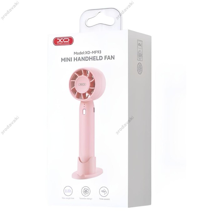 Портативний міні вентилятор XO MF93 Desktop/Handheld Fan Pink