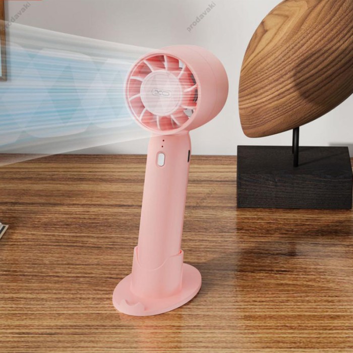 Портативний міні вентилятор XO MF93 Desktop/Handheld Fan Pink