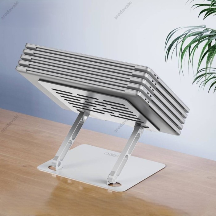 Підставка для ноутбука та MacBook XO C152 Large Metal Laptop Holder Silver