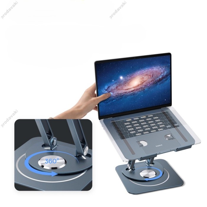 Підставка для ноутбука та MacBook Baseus UltraStable Pro Series Rotatable (Three-Fold Version) Grey (B10059900811-01)