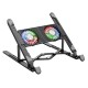 Підставка для ноутбука та MacBook Hoco DH17 Brilliant heat dissipation folding notebook stand Balck