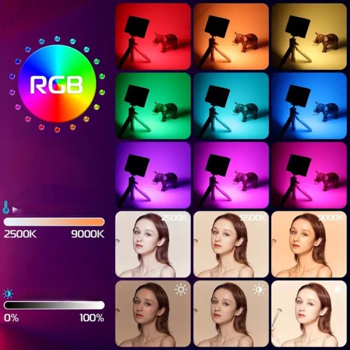 Накамерне відеосвітло LED RGB CH AY-96 SSRII 2700 - 6500K