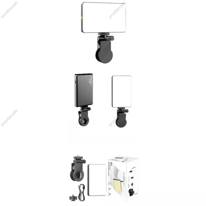 Накамерне відеосвітло LED CH M12 7,4W color 2500-9000K CRI95+ Battery 3000mAh