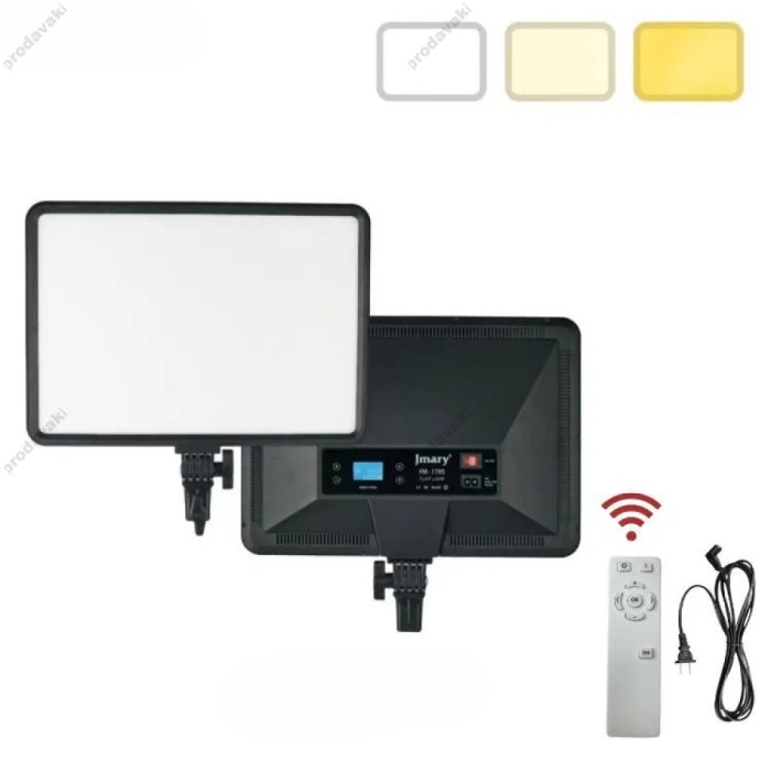 Лампа відеосвітло LED Jmary FM-17RS 37x26 cm 204 Lights 3000K-6000K Remote