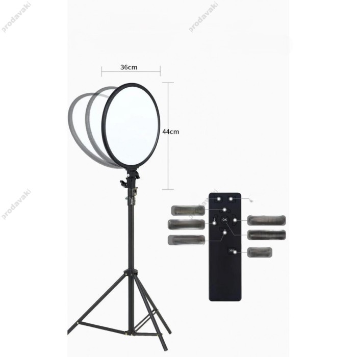 Лампа відеосвітло LED Jmary FM-15RS 34 cm 15" 210 Lights  3000K-6500K Remote