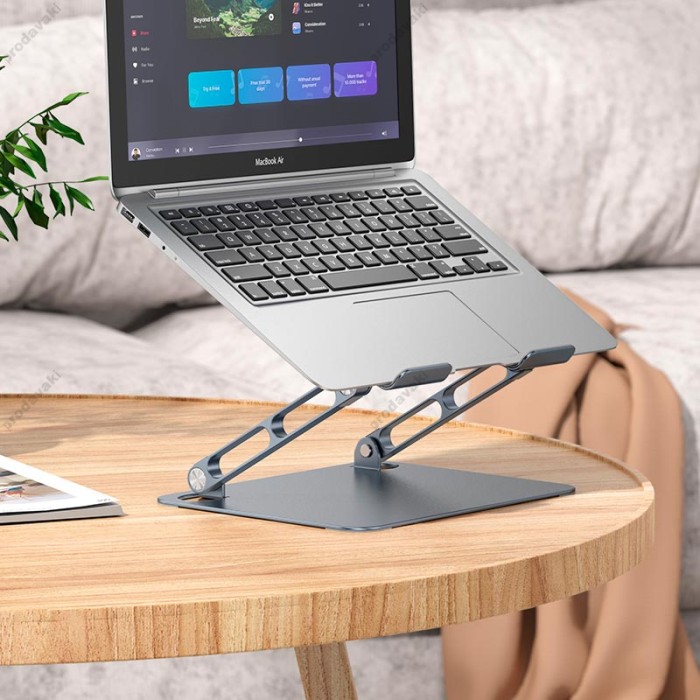 Підставка для ноутбука та MacBook Borofone Bh115 Plus Vito metal notebook stand Grey