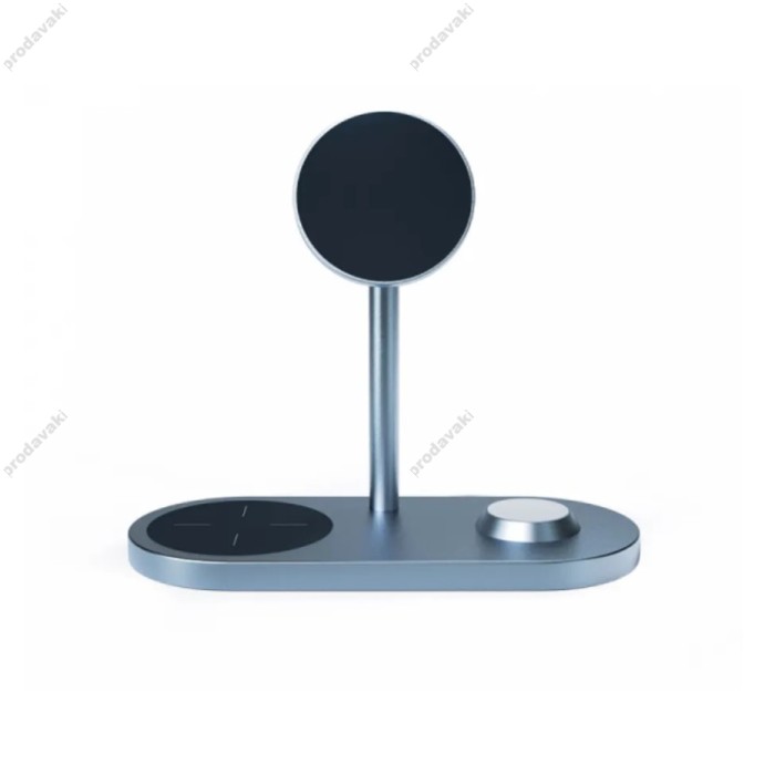 Бездротове ЗУ WiWU X23 Power Air 3 in 1 Wireless Charger Grey