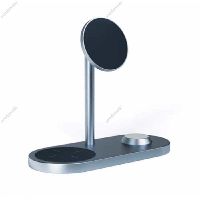 Бездротове ЗУ WiWU X23 Power Air 3 in 1 Wireless Charger Grey