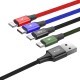 Кабель USB Baseus Rapid Series 4-in-1 Micro USB / Type-C / 2xLightning Cable Black (CA1T4-A01)