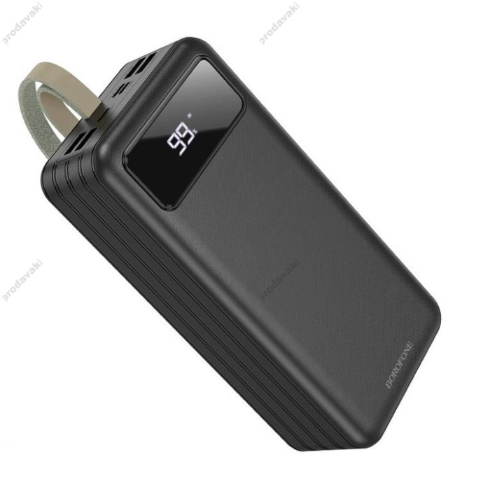 Повербанк портативний акумулятор Power bank Borofone DBT09 with light 60000 mAh Black