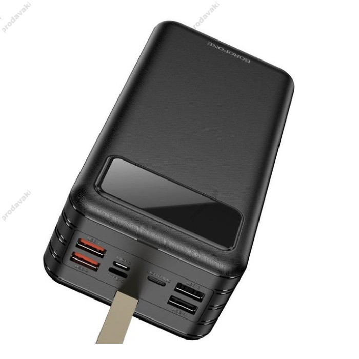 Повербанк портативний акумулятор Power bank Borofone DBT09 with light 60000 mAh Black