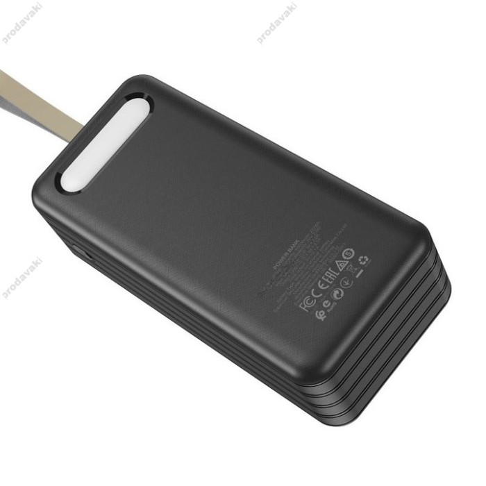 Повербанк портативний акумулятор Power bank Borofone DBT09 with light 60000 mAh Black
