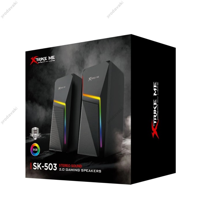 Комп'ютерна колонка XTRIKE ME SK-503 wired Speaker RGB 6W Black