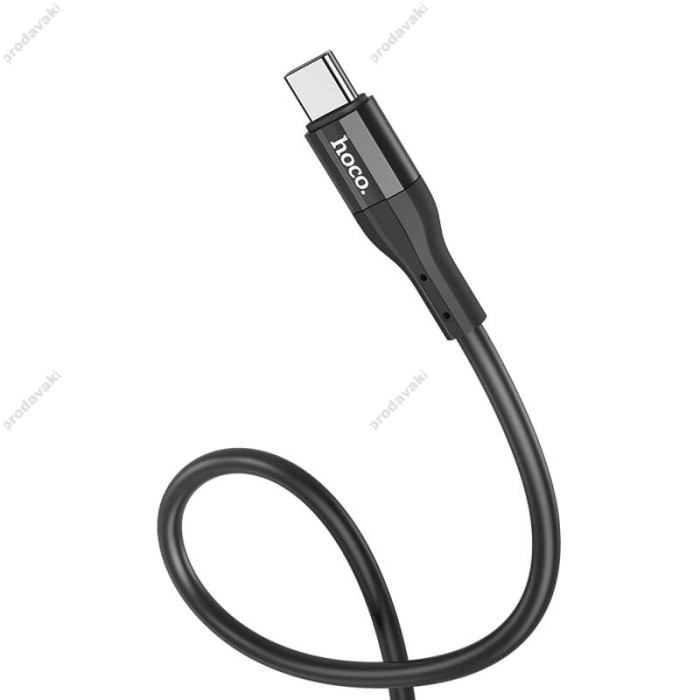 Кабель HOCO X72 Creator silicone charging data cable USB to Type-C 3A 1m Black