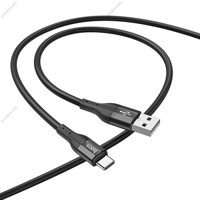 Кабель HOCO X72 Creator silicone charging data cable USB to Type-C 3A 1m Black