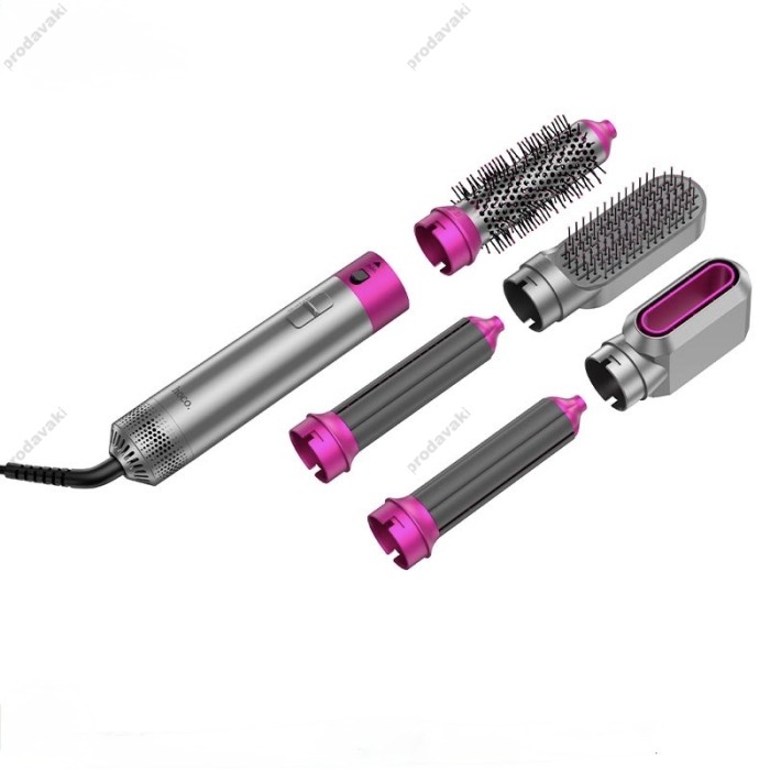 Стайлер для волосся HOCO DAR41 Cool 5в1 warm-air comb Rose-red
