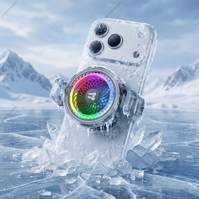 Кулер для телефону HOCO GA6 Glacier AI semiconductor cooler GA6 100 Levels Black