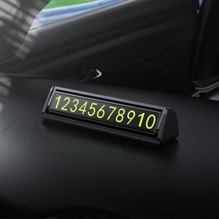 Автовізитка тимчасова карта паркування Hoco ZP131 parking sign Black