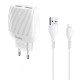 Мережевий зарядний пристрій HOCO C78A Max energy Lightning cable 12W White