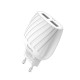 Мережевий зарядний пристрій HOCO C78A Max energy Lightning cable 12W White