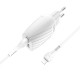 Мережевий зарядний пристрій HOCO C78A Max energy Lightning cable 12W White
