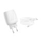 Мережевий зарядний пристрій HOCO C78A Max energy Lightning cable 12W White