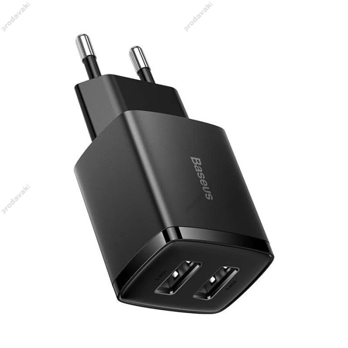Мережевий зарядний пристрій Baseus Compact Charger 10.5W Black CCXJ010201