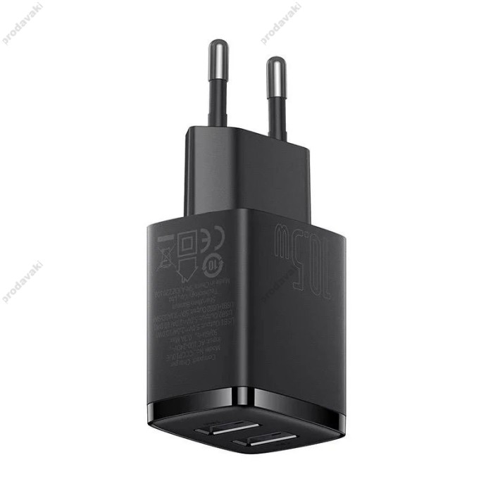 Мережевий зарядний пристрій Baseus Compact Charger 10.5W Black CCXJ010201