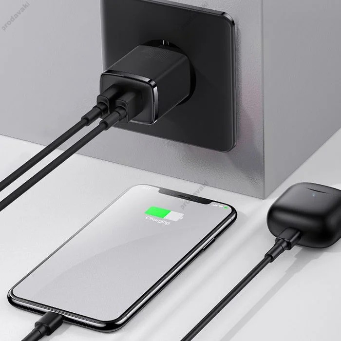 Мережевий зарядний пристрій Baseus Compact Charger 10.5W Black CCXJ010201