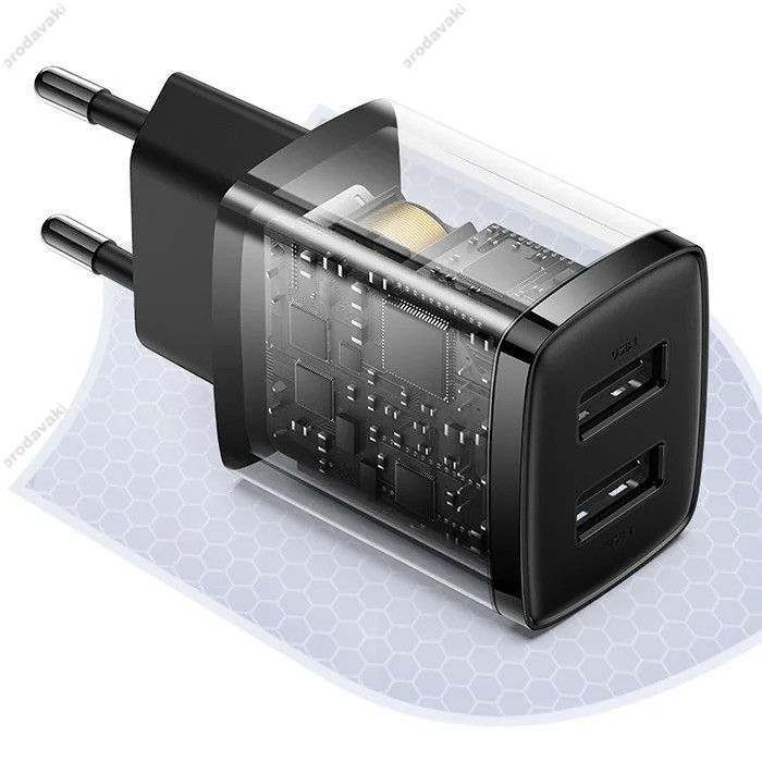 Мережевий зарядний пристрій Baseus Compact Charger 10.5W Black CCXJ010201