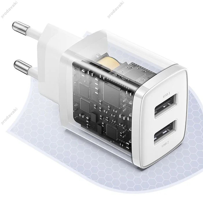 Мережевий зарядний пристрій Baseus Compact Charger 10.5W White CCXJ010202