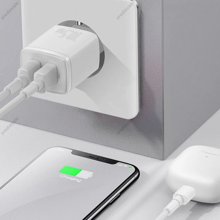 Мережевий зарядний пристрій Baseus Compact Charger 10.5W White CCXJ010202