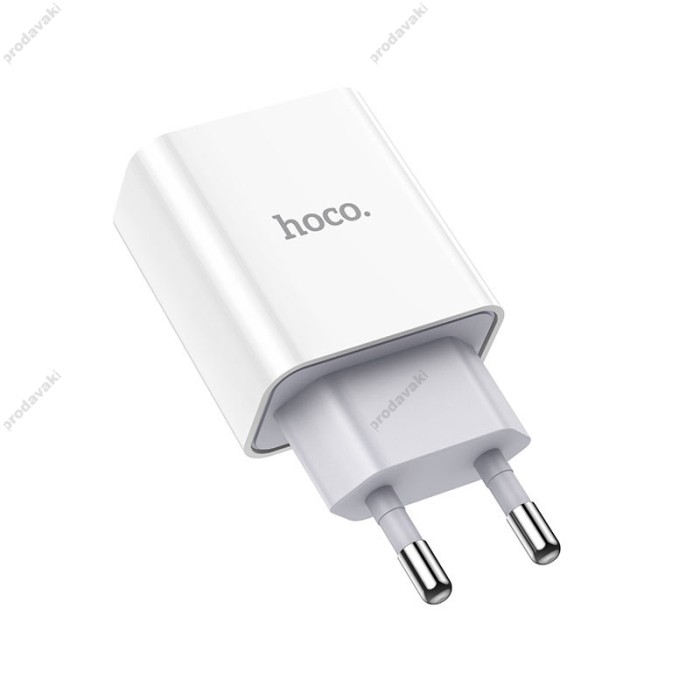 Мережевий зарядний пристрій HOCO C81A Asombroso Lightning cable 10.5 White
