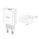 Мережевий зарядний пристрій HOCO C81A Asombroso Lightning cable 10.5 White
