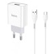 Мережевий зарядний пристрій HOCO C81A Asombroso Type-C cable 10.5 White